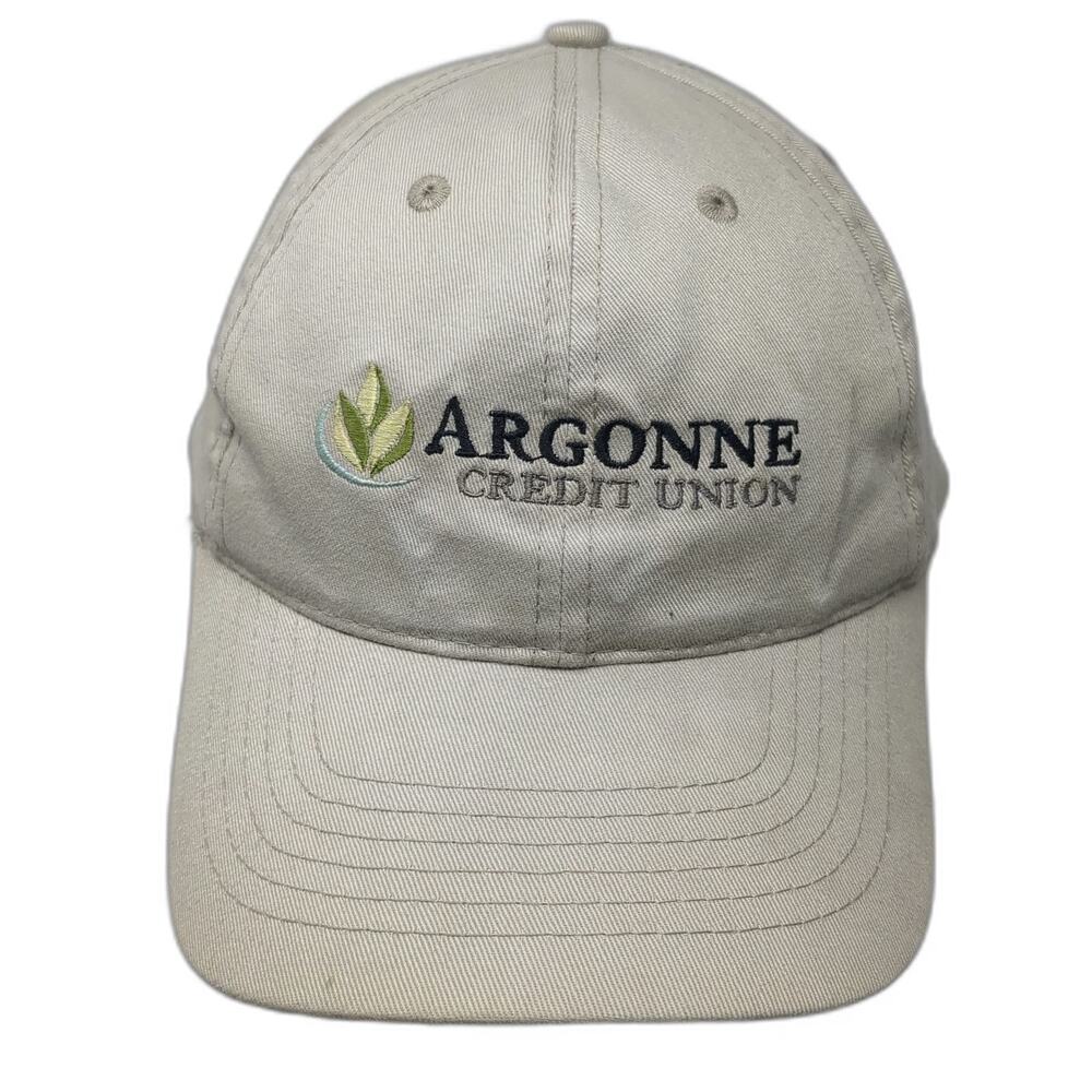 AMC Baseball Cap Beige One Size Argonne Credit Union Embroidered Slideback hat
